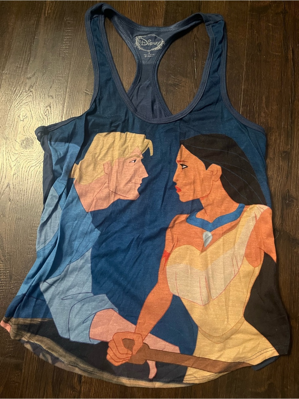 Disney Navy Blue Pocahontas & John Graphic Racerback Tank